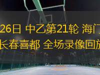 07月26日 中乙第21輪 海門珂締緣vs長(zhǎng)春喜都 全場(chǎng)錄像回放