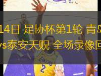 03月14日 足協(xié)杯第1輪 青島五月的風vs泰安天貺 全場錄像回放